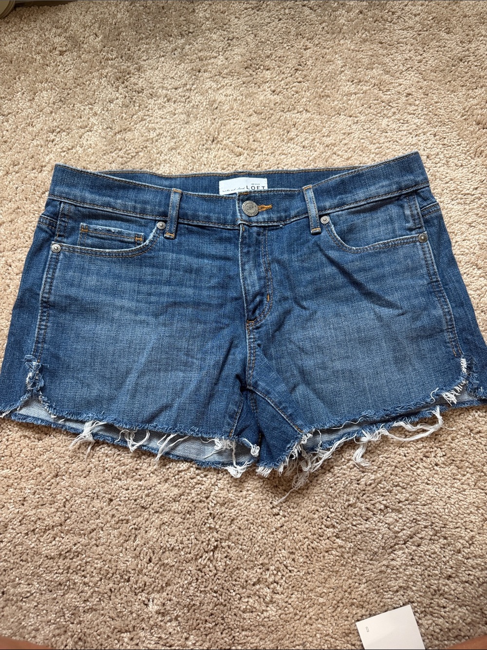 LOFT Distressed Denim Cutoff Shorts